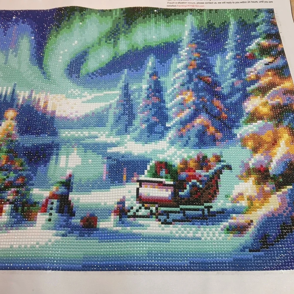 Huge Finished Diamond Art Painiting 40 By 70‎ Cm Christmas Themed
